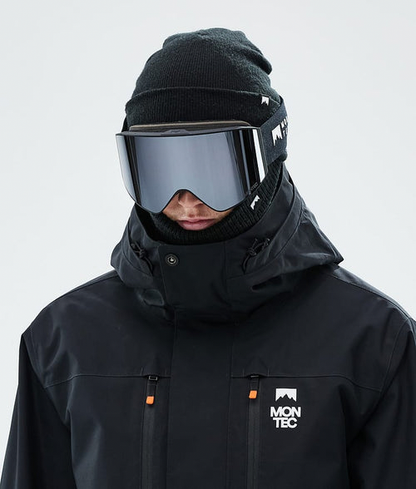 Masque De Ski – Noir Avec Écran Miroir Noir