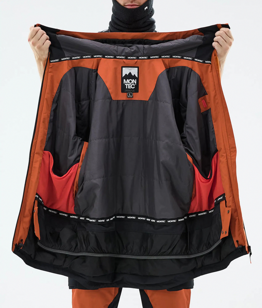Arch Veste de ski pour homme – Orange brûlé / Noir