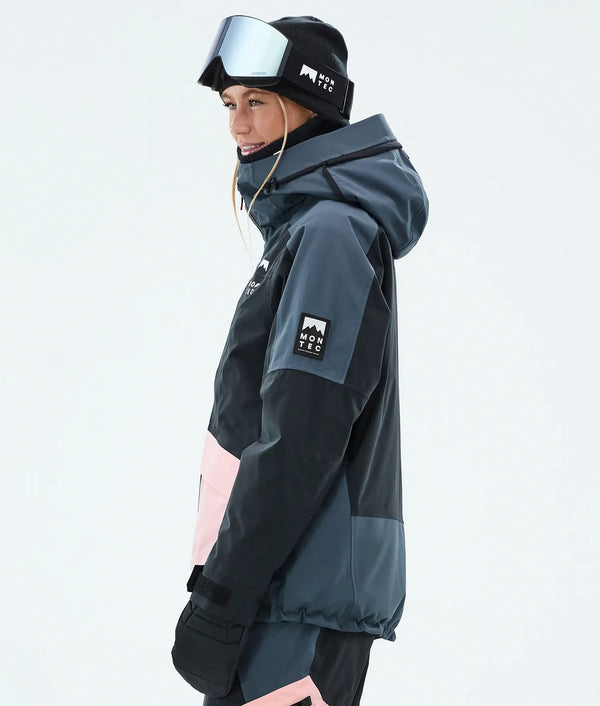 Morpheus W Veste de ski pour femme – Bleu métallisé / Noir / Rose doux