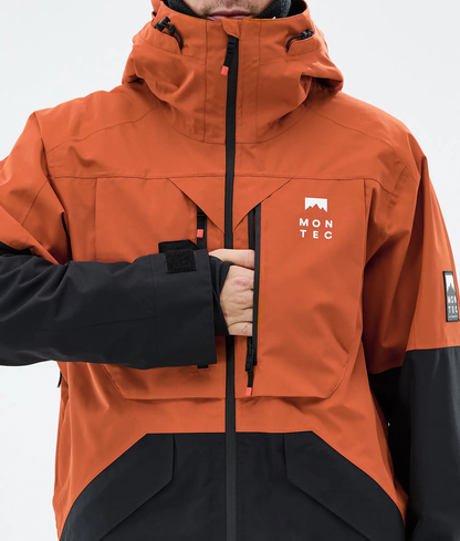 Arch Veste de ski pour homme – Orange brûlé / Noir