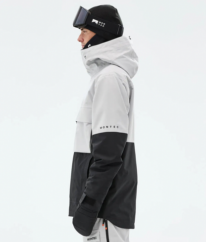 Dune Veste de ski pour homme – Gris clair / Noir